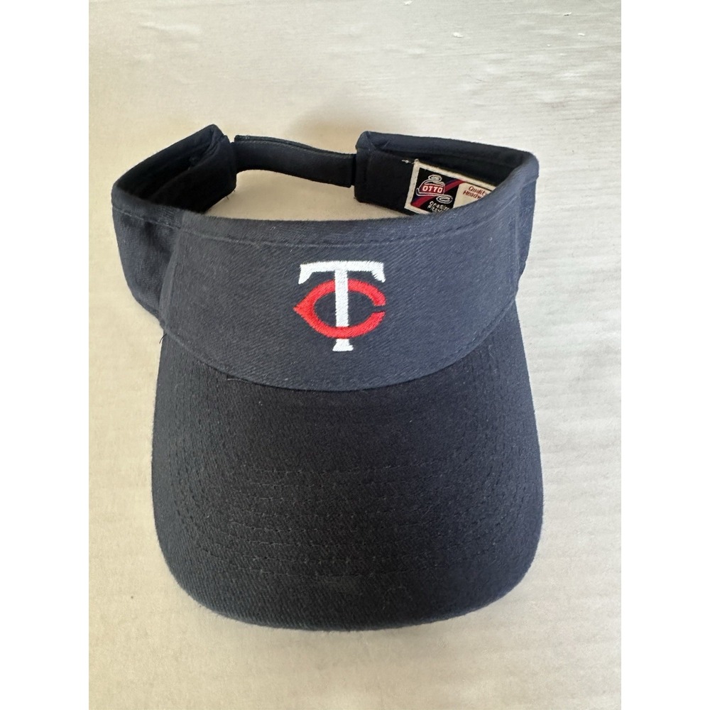 Minnesota Twins Visor Otto Navy Blue Logo Red White Adjustable